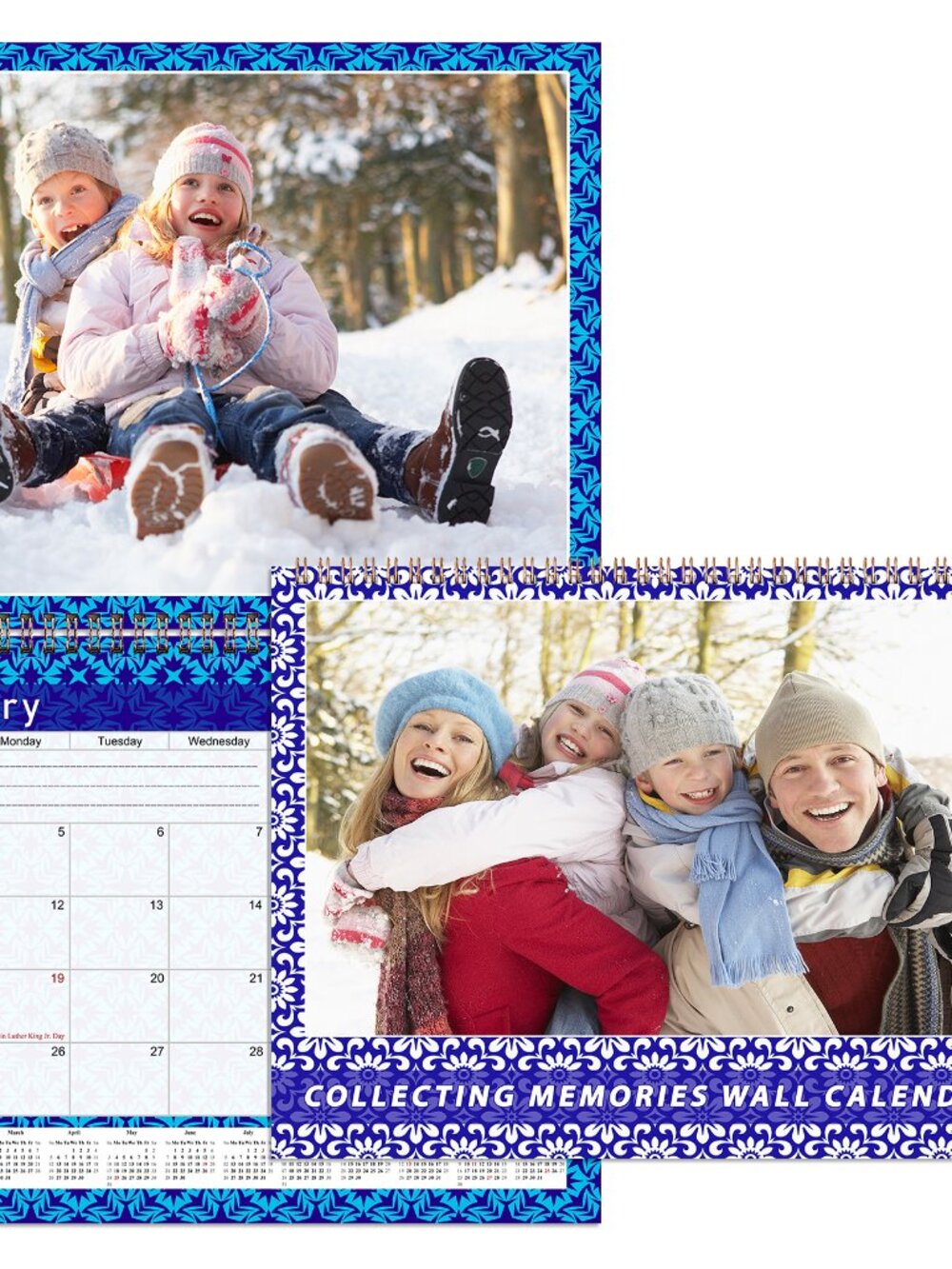 Personalized Custom 2027 Wall Calendar Spiral-bound - 12 Months. 11 x 8in. #07